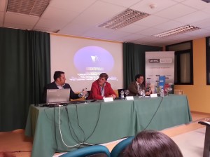 Con Javier Ales y Juan Diego en Jornadas en Valladolid